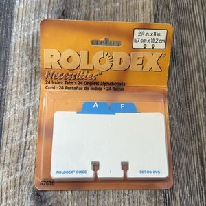 Rolodex Vintage Necessities 24 A-Z Index Tabs 2 1/4” x 4” Card File Guide Set